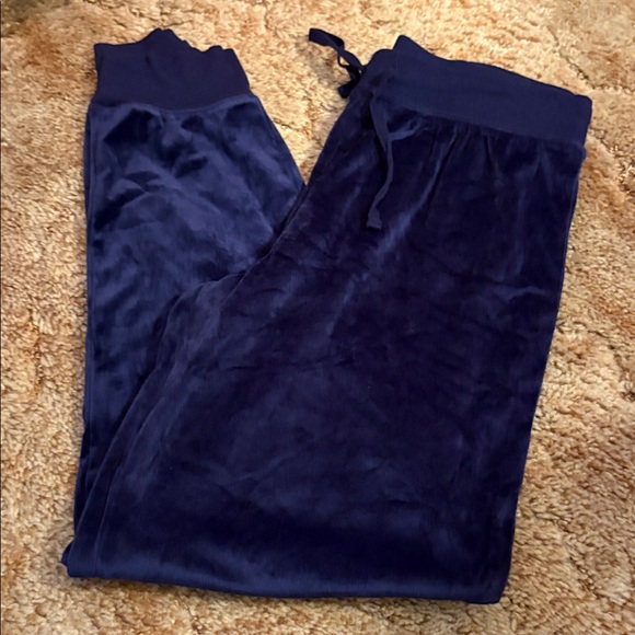 Navy Blue Velour Lounge Set - Picture 2 of 4